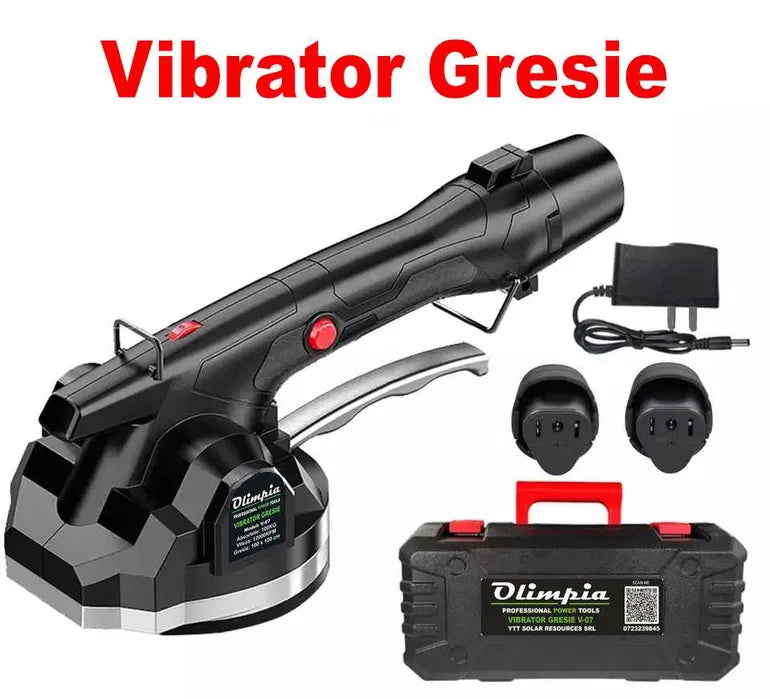 Vibrator profesional gresie OLIMPIA, 2×3Ah, 100 kg Vibrator profesional gresie OLIMPIA, 2×3Ah, 100 kg
